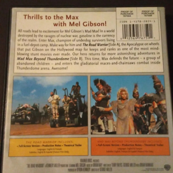 MAD MAX Double Feature DVD The Road Warrior & Mad Max Beyond Thunderdome - Picture 2 of 4